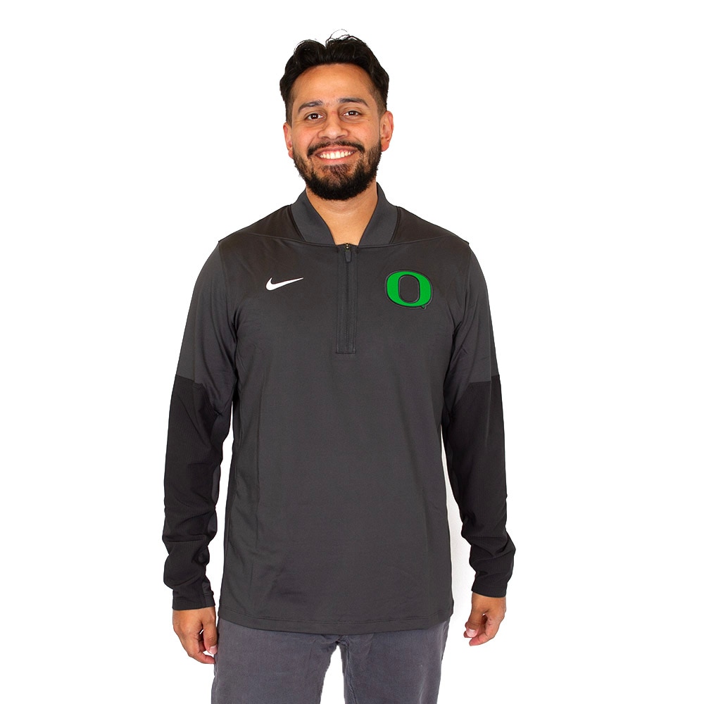 Classic Oregon O, Nike, Grey, Pullover, Performance/Dri-FIT, Men, Football, Midweight, Coaches, Pullover, Sweatshirt, 926076